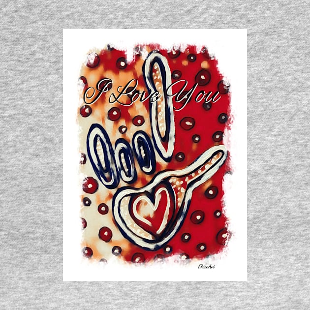 ASL I Love You Contemporary Design by EloiseART